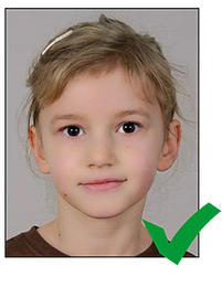 Example biometric passport photo